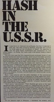 Hash in the USSR [vintage High Times article]