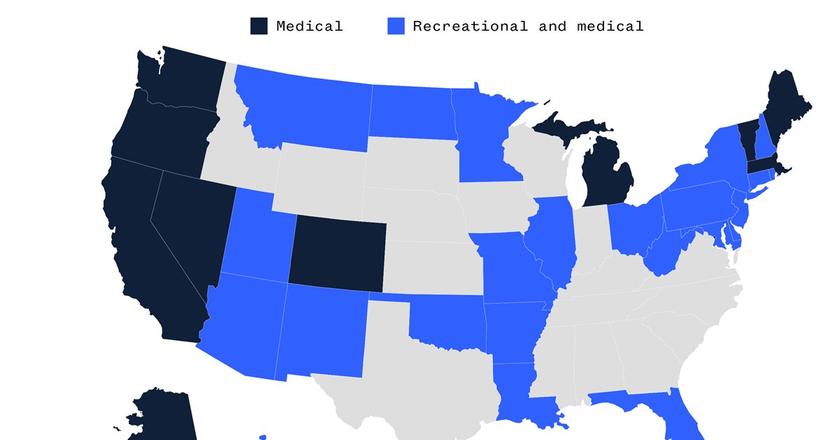 MAP: See the states where marijuana is legal